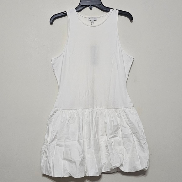 Gianni Dresses & Skirts - Gianni Bini Women's Dress Large White Crew Neck Sleeveless Mini‎ Bubble Hem 0643